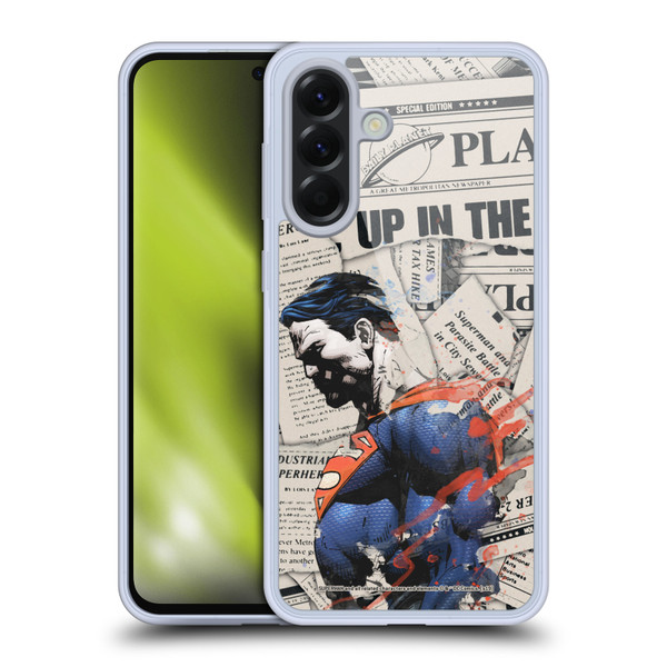 Superman DC Comics 80th Anniversary Newspaper Soft Gel Case for Samsung Galaxy A56 5G
