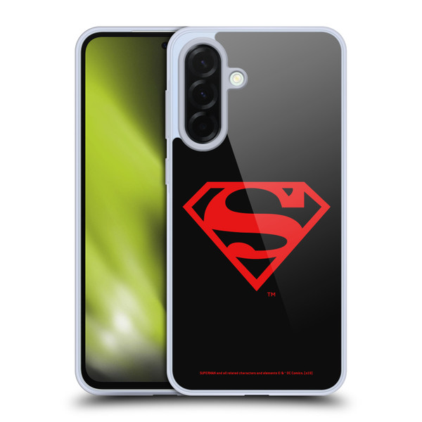 Superman DC Comics Logos Black And Red Soft Gel Case for Samsung Galaxy A36 5G