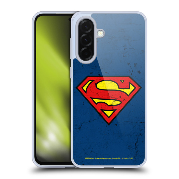 Superman DC Comics Logos Distressed Look Soft Gel Case for Samsung Galaxy A36 5G