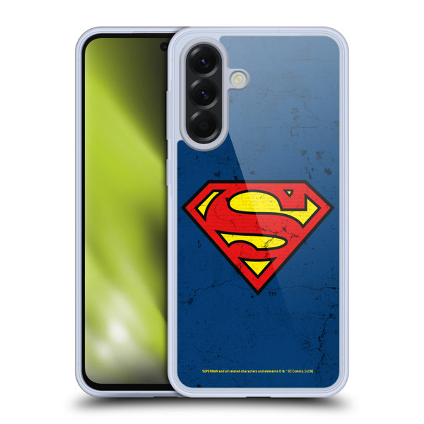 Superman DC Comics Logos Distressed Look Soft Gel Case for Samsung Galaxy A56 5G