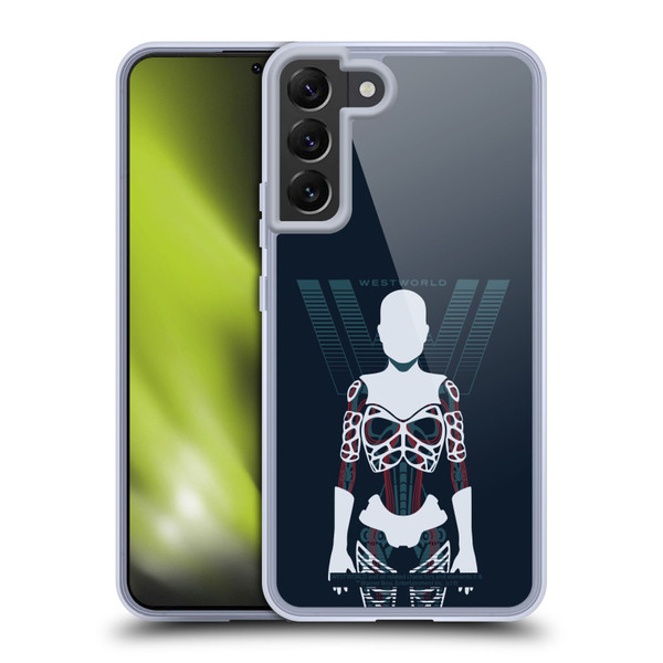 Westworld Graphics Human Host Soft Gel Case for Samsung Galaxy S22+ 5G & MagSafe