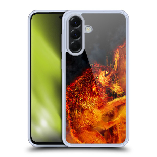 Tom Wood Fire Creatures Wolf Stalker Soft Gel Case for Samsung Galaxy A56 5G