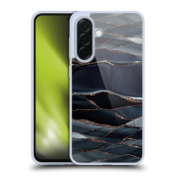 UtArt Dark Night Marble Waves Soft Gel Case for Samsung Galaxy A36 5G
