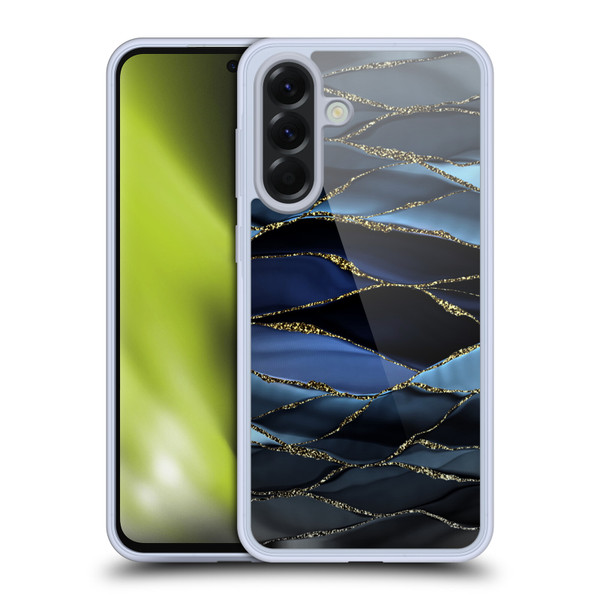 UtArt Dark Night Marble Deep Sparkle Waves Soft Gel Case for Samsung Galaxy A56 5G