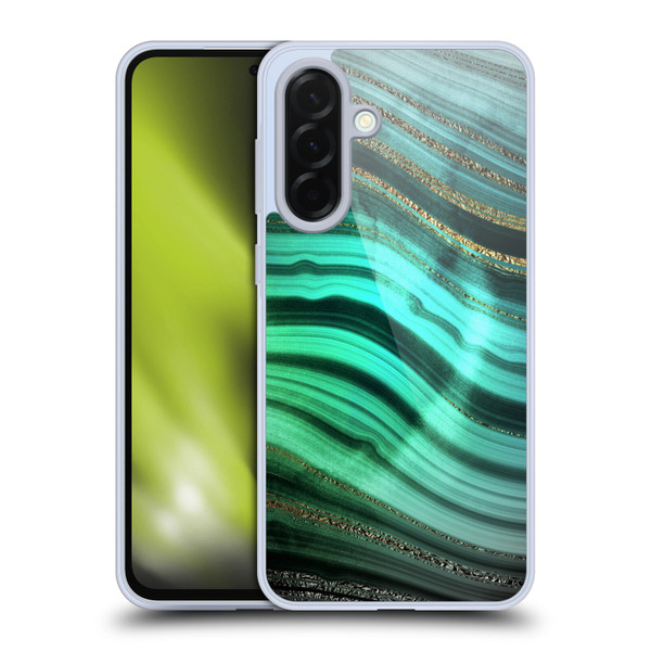 UtArt Malachite Emerald Glitter Gradient Soft Gel Case for Samsung Galaxy A36 5G