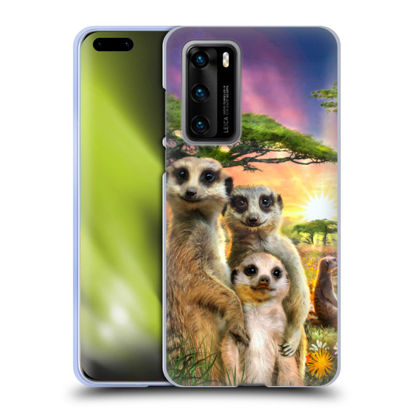 Aimee Stewart Animals Meerkats Soft Gel Case for Huawei P40 5G