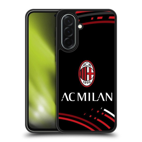 AC Milan Crest Patterns Curved Gel Armour Case For Samsung Galaxy A36 5G