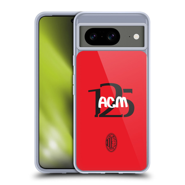 AC Milan 125th Anniversary Typography Soft Gel Case for Google Pixel 8