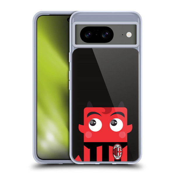 AC Milan Art Mascotte Soft Gel Case for Google Pixel 8