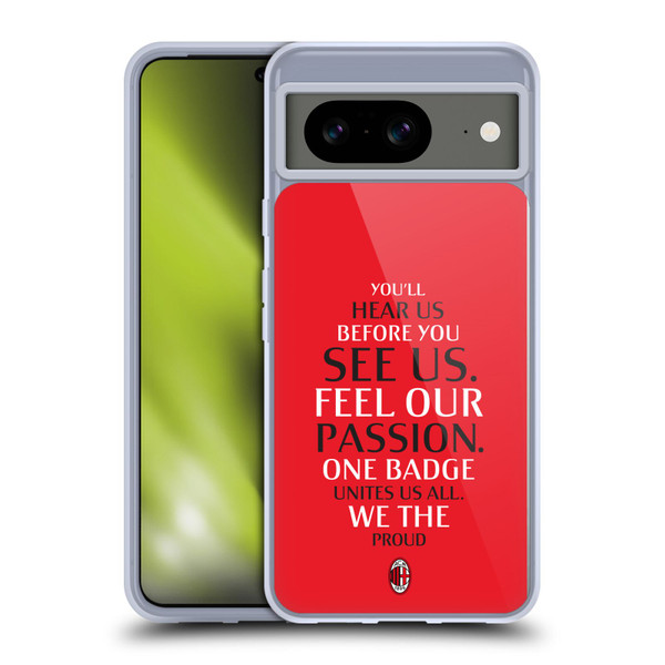 AC Milan Art Typography Soft Gel Case for Google Pixel 8