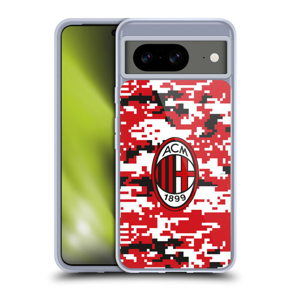 AC Milan Crest Patterns Digital Camouflage Soft Gel Case for Google Pixel 8