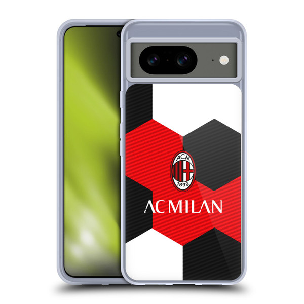 AC Milan Crest Ball Soft Gel Case for Google Pixel 8