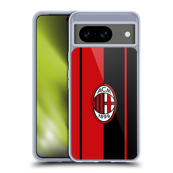 AC Milan Crest Red And Black Soft Gel Case for Google Pixel 8