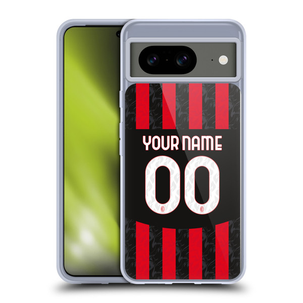 Custom Customised Personalised AC Milan 2024/25 Kit Home Soft Gel Case for Google Pixel 8