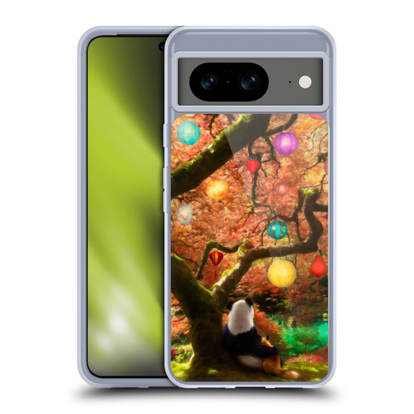 Aimee Stewart Fantasy Panda & Fox Soft Gel Case for Google Pixel 8
