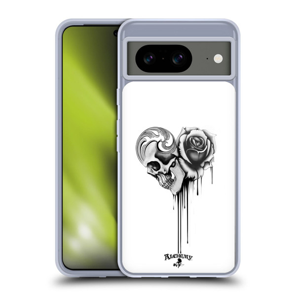 Alchemy Gothic Graphic Art Black Love Soft Gel Case for Google Pixel 8