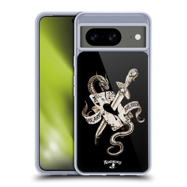 Alchemy Gothic Illustration Heart Breaker Soft Gel Case for Google Pixel 8