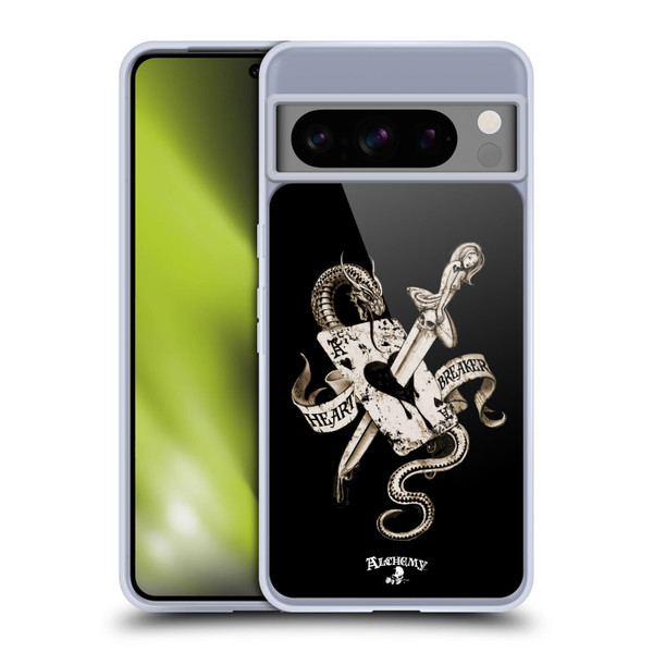 Alchemy Gothic Illustration Heart Breaker Soft Gel Case for Google Pixel 8 Pro