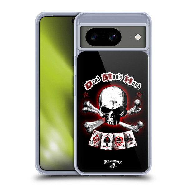 Alchemy Gothic Skull And Cards Dead Man's Hand Soft Gel Case for Google Pixel 8