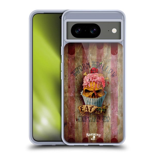 Alchemy Gothic Skull Eat Me Cupcake Soft Gel Case for Google Pixel 8