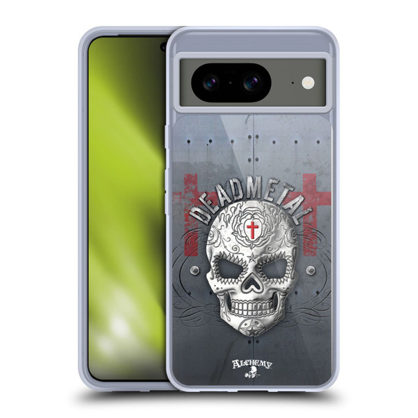 Alchemy Gothic Skull Dead Metal Soft Gel Case for Google Pixel 8