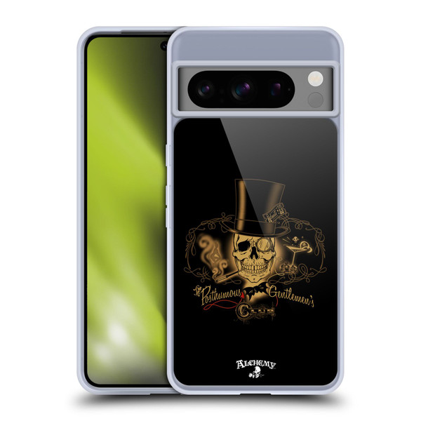 Alchemy Gothic Skull Gentlemens Club Soft Gel Case for Google Pixel 8 Pro