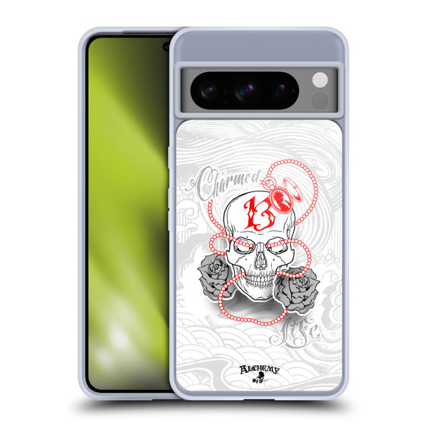 Alchemy Gothic Skull Charmed Life Locket Soft Gel Case for Google Pixel 8 Pro