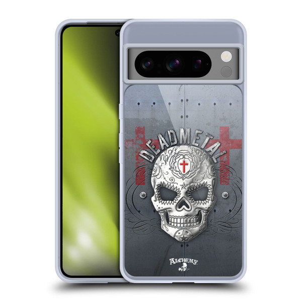 Alchemy Gothic Skull Dead Metal Soft Gel Case for Google Pixel 8 Pro