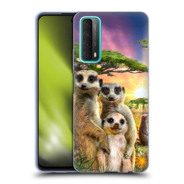 Aimee Stewart Animals Meerkats Soft Gel Case for Huawei P Smart (2021)