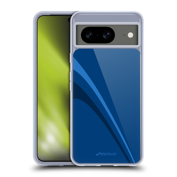 Ameritech Graphics Blue Mono Lines Soft Gel Case for Google Pixel 8