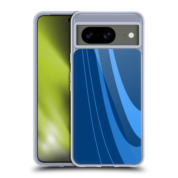 Ameritech Graphics Blue Mono Swirl Soft Gel Case for Google Pixel 8