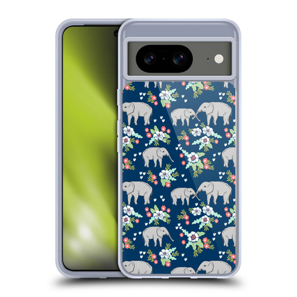 Andrea Lauren Design Animals Floral Elephant Soft Gel Case for Google Pixel 8