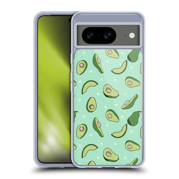 Andrea Lauren Design Food Pattern Avocado Soft Gel Case for Google Pixel 8