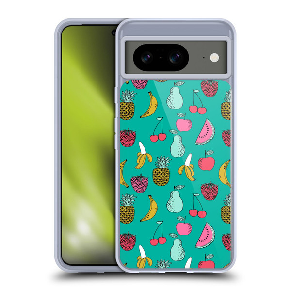 Andrea Lauren Design Food Pattern Fruits Soft Gel Case for Google Pixel 8