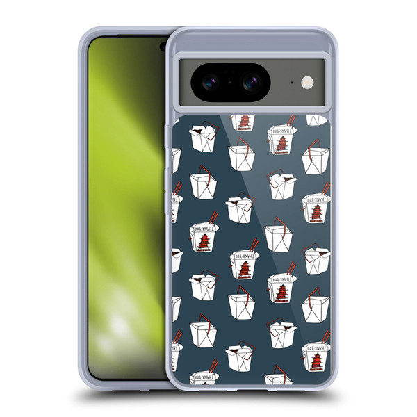Andrea Lauren Design Food Pattern Take Out Soft Gel Case for Google Pixel 8
