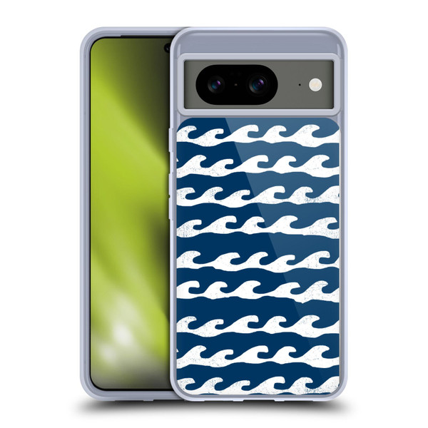 Andrea Lauren Design Sea Animals Blue Waves Soft Gel Case for Google Pixel 8