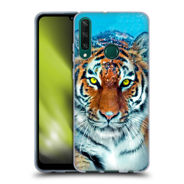 Aimee Stewart Animals Yellow Tiger Soft Gel Case for Huawei Y6p
