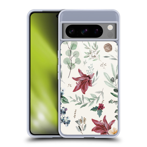 Anis Illustration Floral Pattern Christmas Eucalyptus Soft Gel Case for Google Pixel 8 Pro