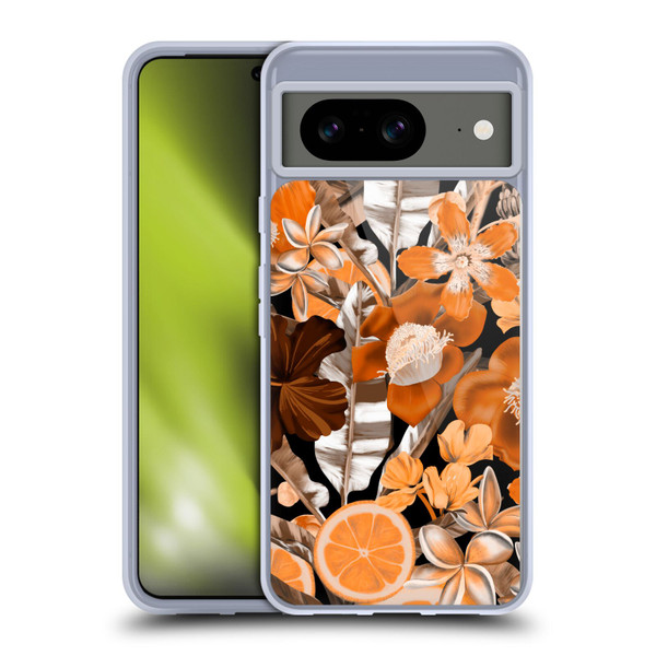 Anis Illustration Graphics Flower & Fruit Orange Soft Gel Case for Google Pixel 8