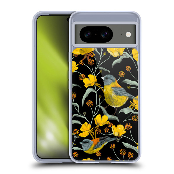Anis Illustration Graphics Yellow Birds Soft Gel Case for Google Pixel 8