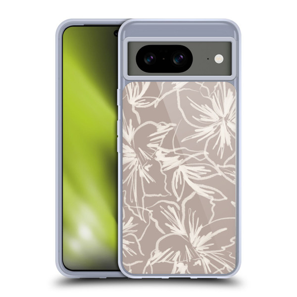 Anis Illustration Mix Pattern Floral Lines Soft Gel Case for Google Pixel 8