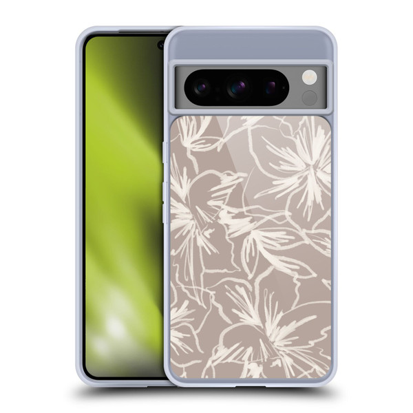 Anis Illustration Mix Pattern Floral Lines Soft Gel Case for Google Pixel 8 Pro