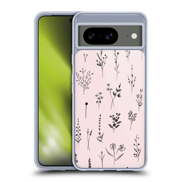 Anis Illustration Wildflowers Light Pink Soft Gel Case for Google Pixel 8