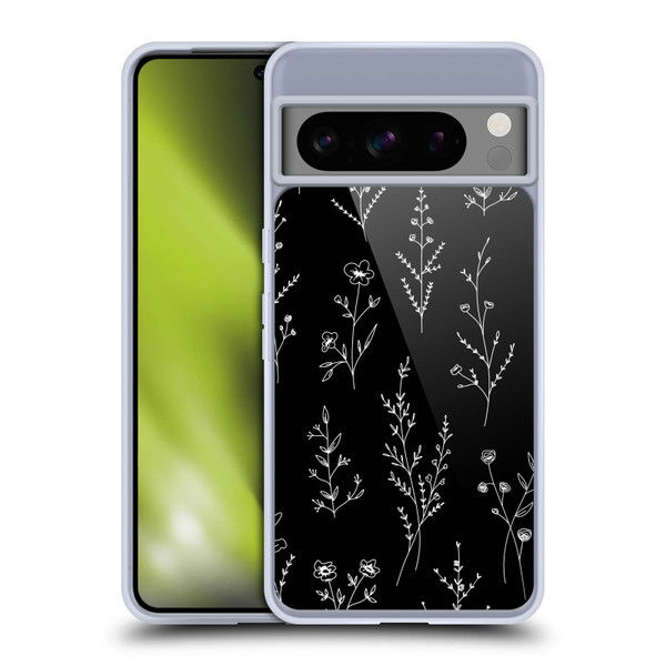 Anis Illustration Wildflowers Black Soft Gel Case for Google Pixel 8 Pro