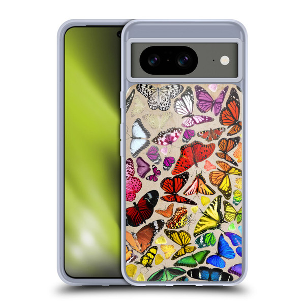 Anthony Christou Art Rainbow Butterflies Soft Gel Case for Google Pixel 8