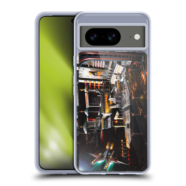 Anthony Christou Art Space Station Soft Gel Case for Google Pixel 8