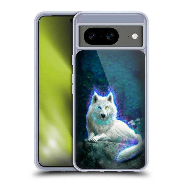 Anthony Christou Fantasy Art White Wolf Soft Gel Case for Google Pixel 8