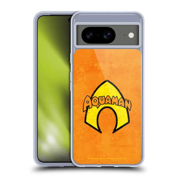 Aquaman DC Comics Logo Classic Distressed Look Soft Gel Case for Google Pixel 8