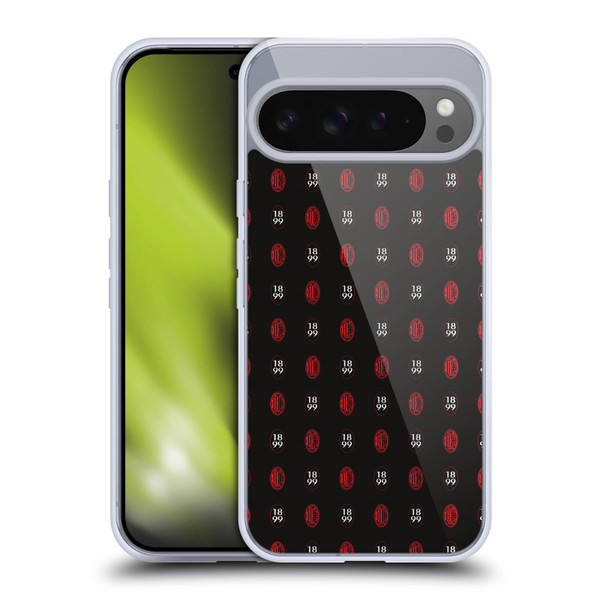 AC Milan Art Pattern Logo Soft Gel Case for Google Pixel 9 Pro XL