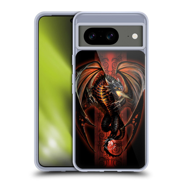 Anne Stokes Fire Tribal Lava Dragon Soft Gel Case for Google Pixel 8
